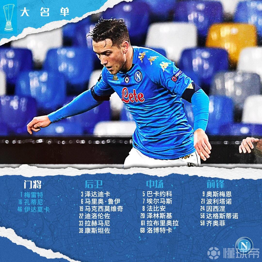 关于欧联清晨走向成谜，那不勒斯队长鼓劲，媒体盛赞，训练强度明显提升的信息